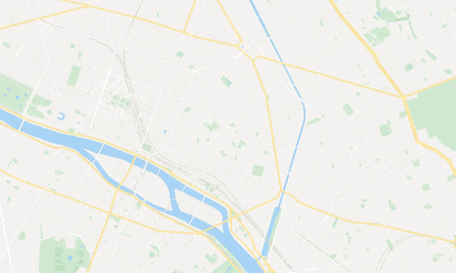 Map of the Marais district in Paris