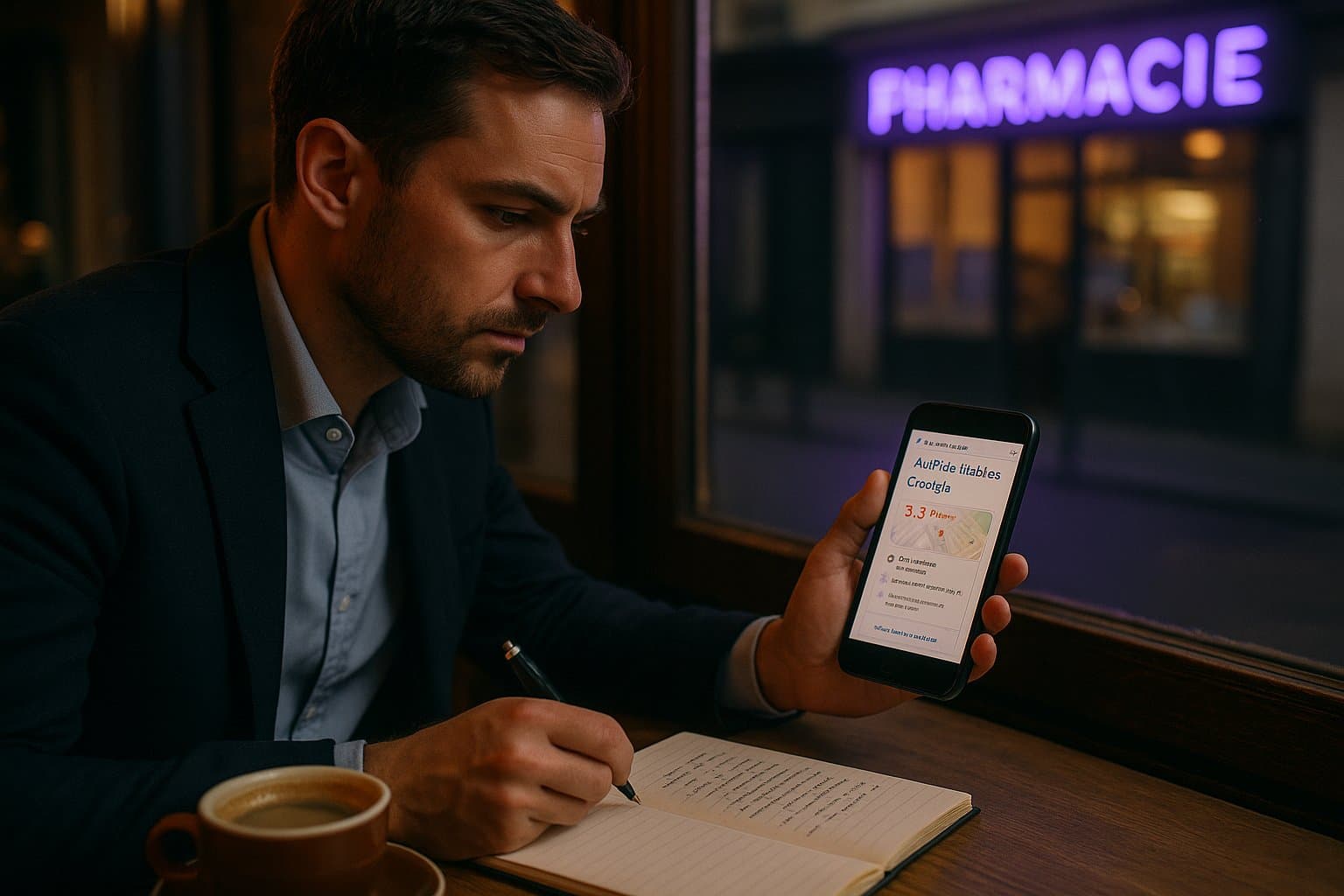 Consultant SEO local présentant un audit de fiche d'établissement Google à un client professionnel
