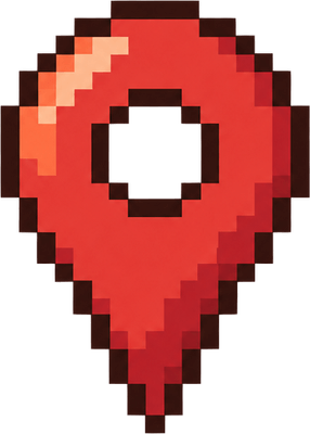 Épingle de carte en pixel art