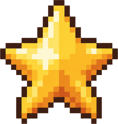 Étoile en pixel art