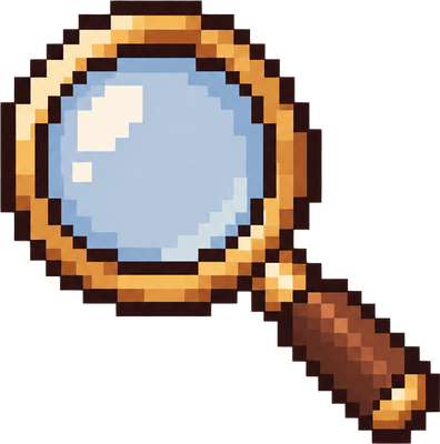 Loupe en pixel art
