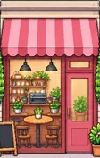 Café in Pixel-Art