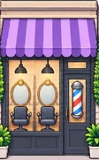Friseursalon in Pixel-Art