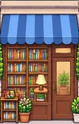 Librería en pixel art