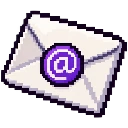 Envelope with an at sign in pixel art