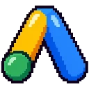 Google Ads logo in pixel art