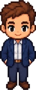 Théo, der KI-Agent, in Pixelart