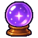 Crystal ball in pixel art