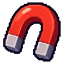 Red magnet in pixel art