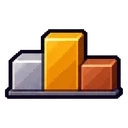 Siegerpodest in Pixel-Art