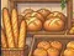 Baguettes und Brote in Pixelart