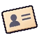 Pixel art prospect card with a silhouette