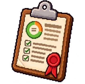 Schriftrolle mit Siegel in Pixel-Art